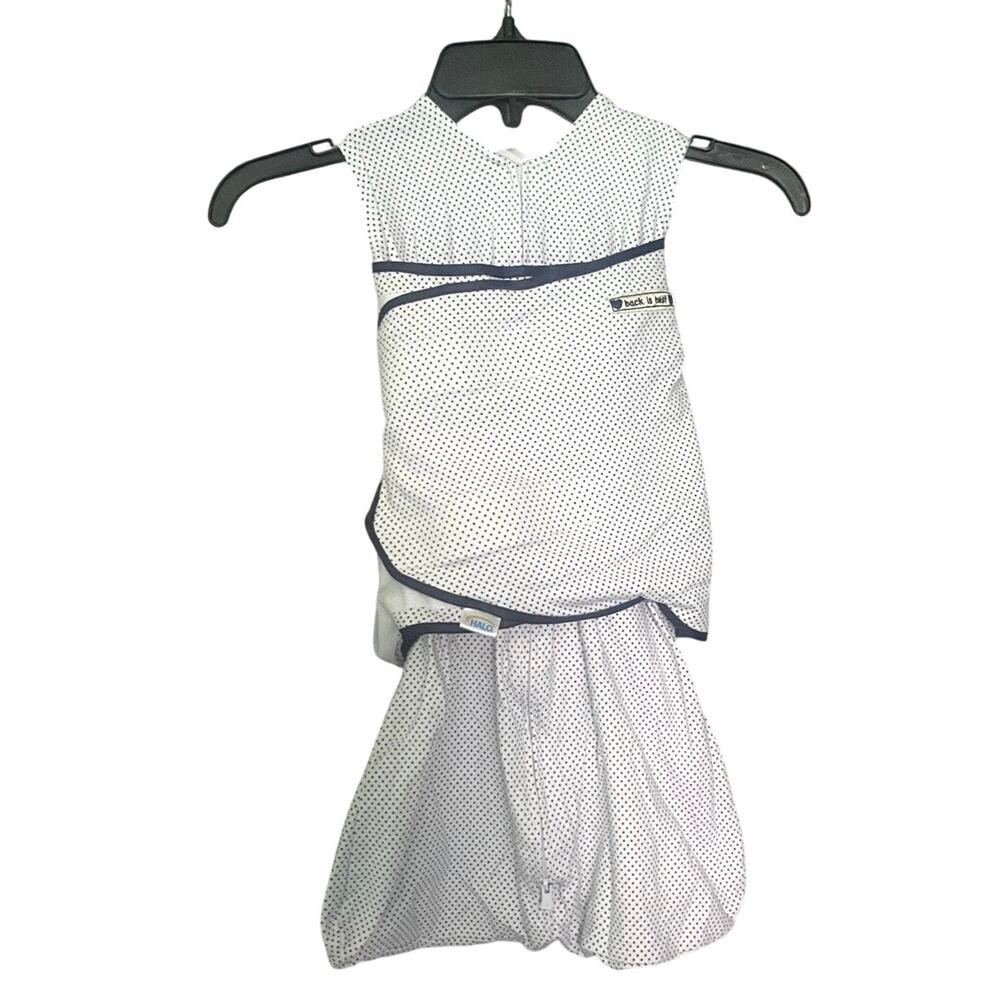 Halo Sleepsack Swaddle Baby Size S White 3 to 6 Months Polka Dot “Back is best”